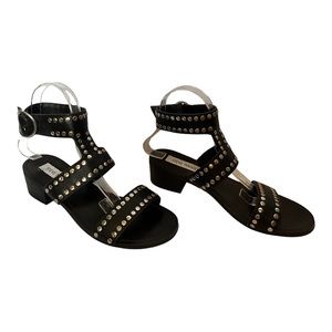 Steve Madden Praisse Style #138586 Womens Blk/Studded, Ankle Strap Sandal Sz.7.5